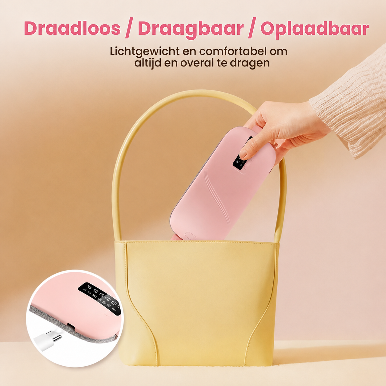 Saevora CycleCalm™ – Draagbare warmte & massage tijdens je cyclus